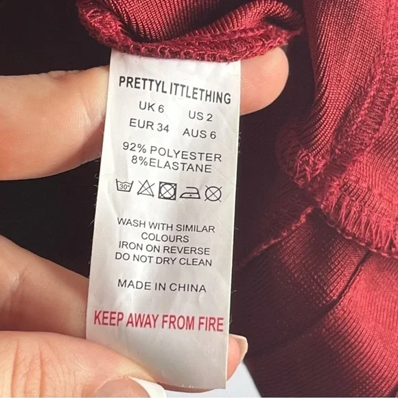 Women's NWOT Pretty Little Think Dark Red Strapless Cocktail Dress - Picture 6 of 10